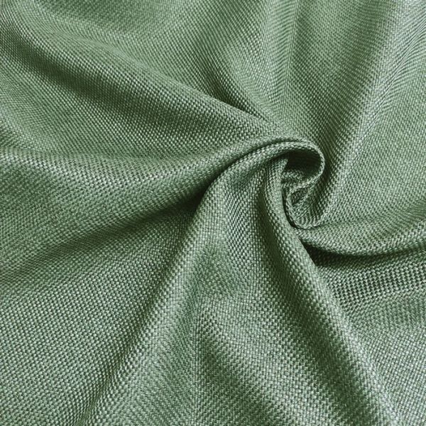 Рогожна тканина для штор дімаут Вега болотно-зелена