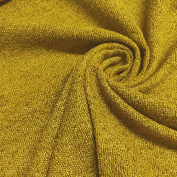 Тканина для штор, букльований шеніл, колір гірчиці, HAPPY HOME Angora Mustard-6998