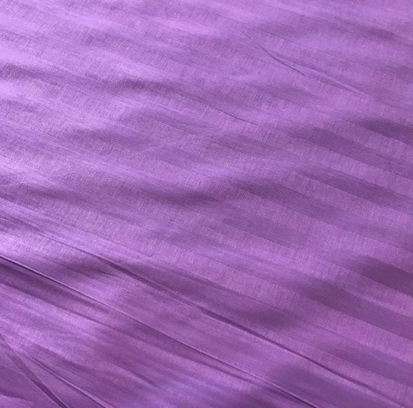 Сімейний комплект постільної білизни CT Stripe Satin KR (Страйп Сатин) фіолетовий