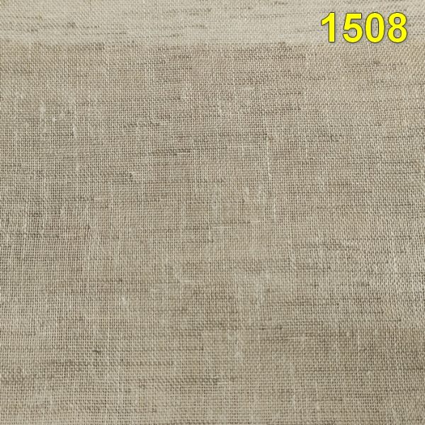 Ткань для тюля со льном коричневая MRTX-Verona-1508