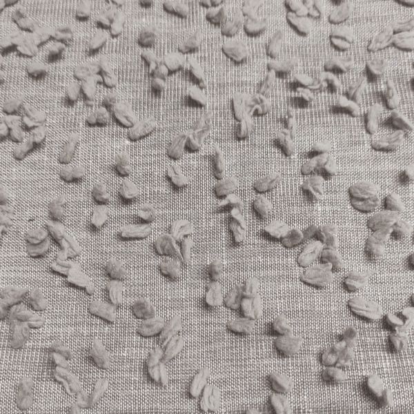 Букльована світло-сіра тканина для штор Mirteks Kemer-101