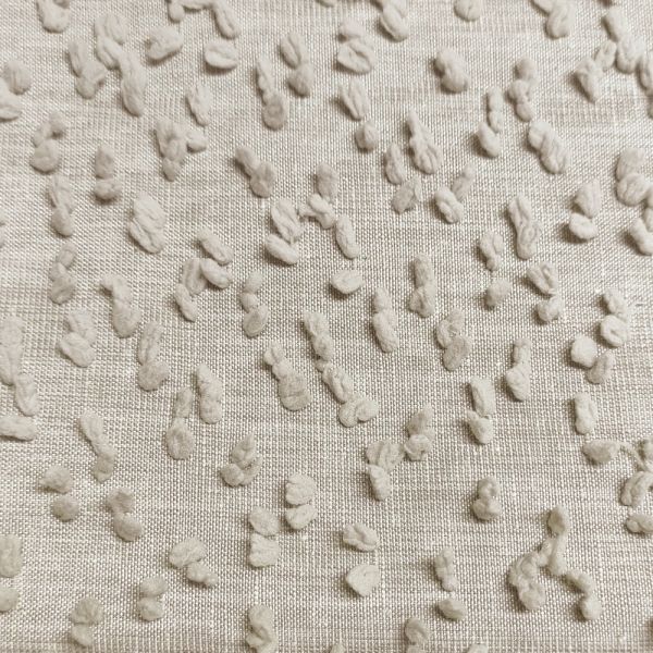 Букльована бежево-сіра тканина для штор Mirteks Kemer-102