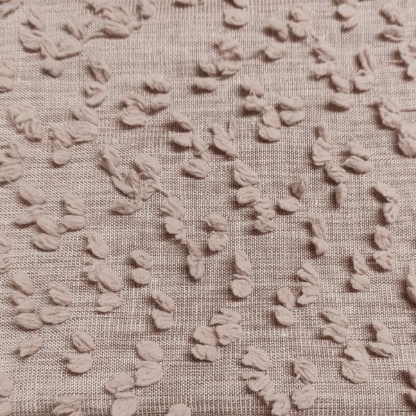 Букльована блідо-рожева тканина для штор Mirteks Kemer-108