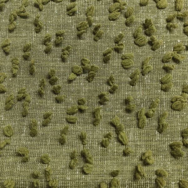 Буклированная болотно-зелёная ткань для штор Mirteks Kemer-113