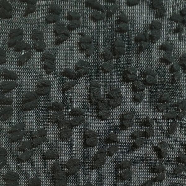 Буклированная чёрная ткань для штор Mirteks Kemer-115