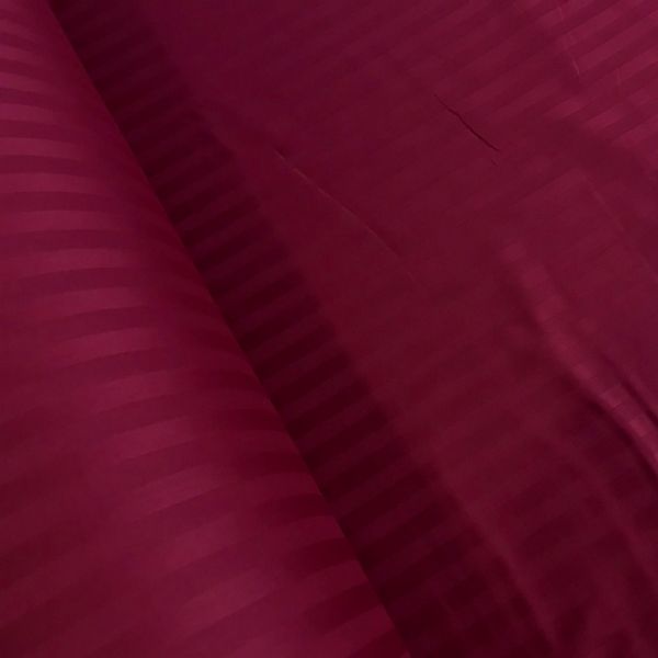 Двойной комплект постельного белья CT Stripe Satin PK (Страйп Сатин) бордовый