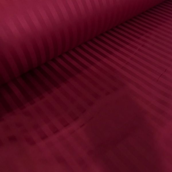 Двойной комплект постельного белья CT Stripe Satin PK (Страйп Сатин) бордовый