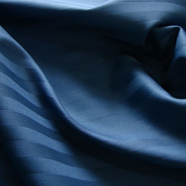 Полуторный комплект постельного белья CT Stripe Satin PK (Страйп Сатин) тёмно синий