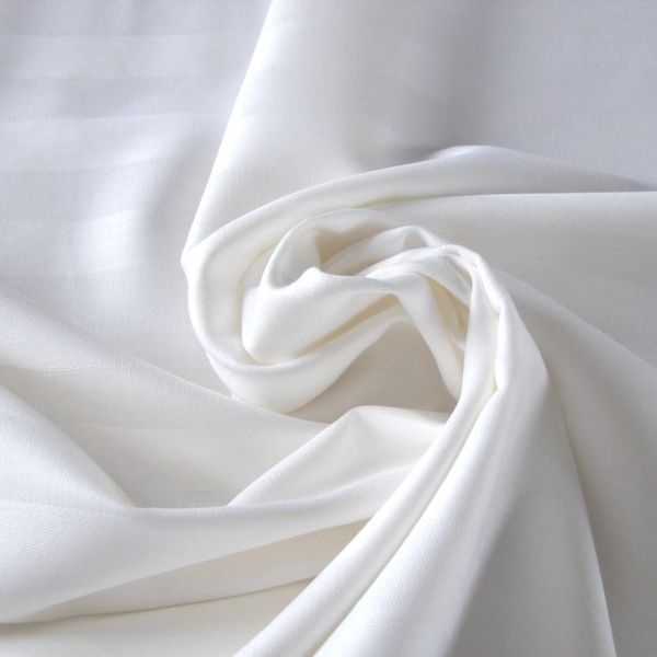Полуторный комплект постельного белья CT Stripe Satin PK (Страйп Сатин) белый
