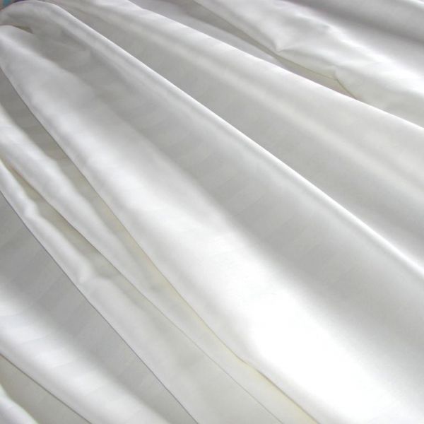 Полуторний комплект постільної білизни CT Stripe Satin PK (Страйп Сатин) білий
