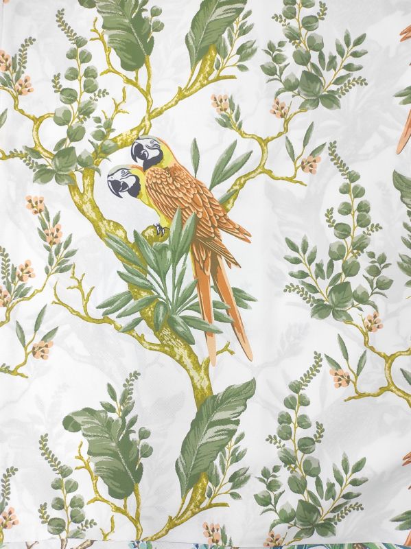 Ткань для штор с попугаями Phoenix Papagan-201