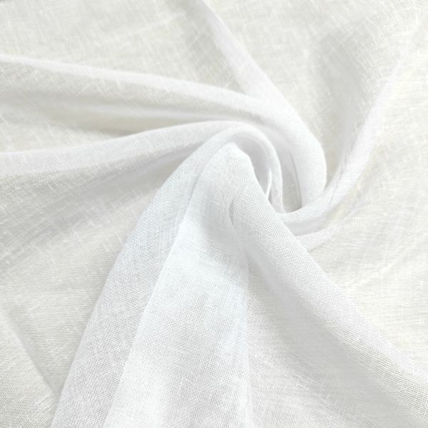 Ткань для тюля, мешковина, цвет белый, Ecobella PNL-17360-08