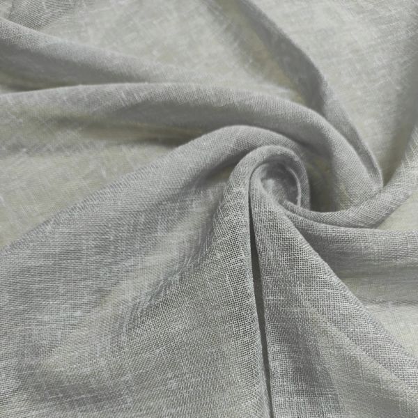 Тканина для тюлю, мішковина, колір сірий, Ecobella PNL-17360-10