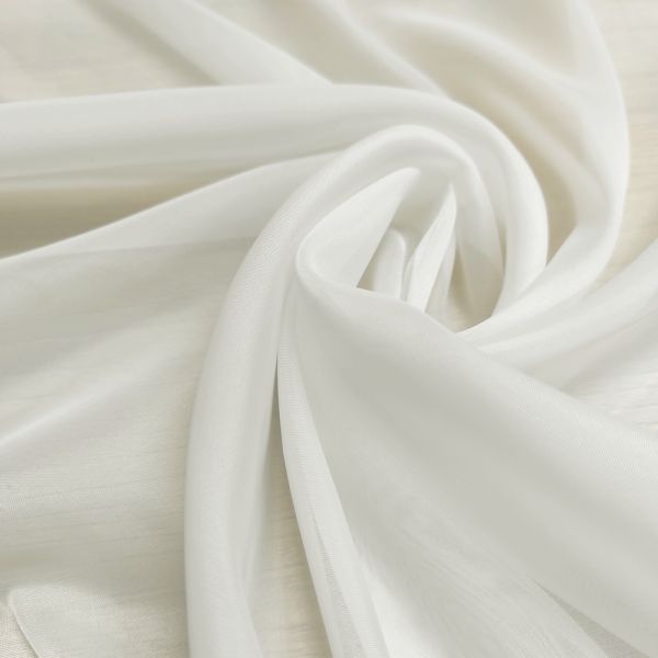 Шовковий вуаль кремовий, тканина для тюля PNL-30012-04