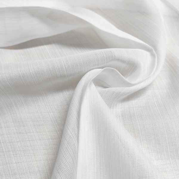 Жаккардовый белый вуаль, ткань для тюля PNL-30480-Beyaz