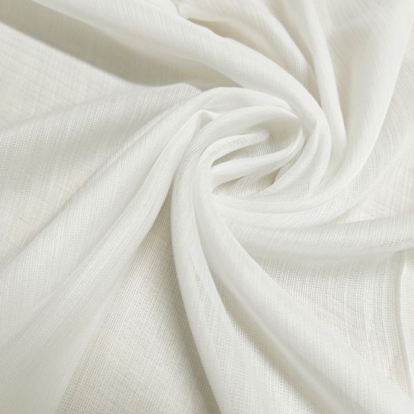 Жакардовий молочний вуаль, тканина для тюля PNL-30480-Ecru