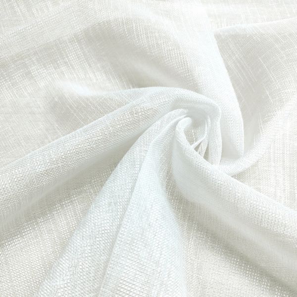 Тканина для тюлю, мішковина, колір Білий, Ecobella PNL-670091-800