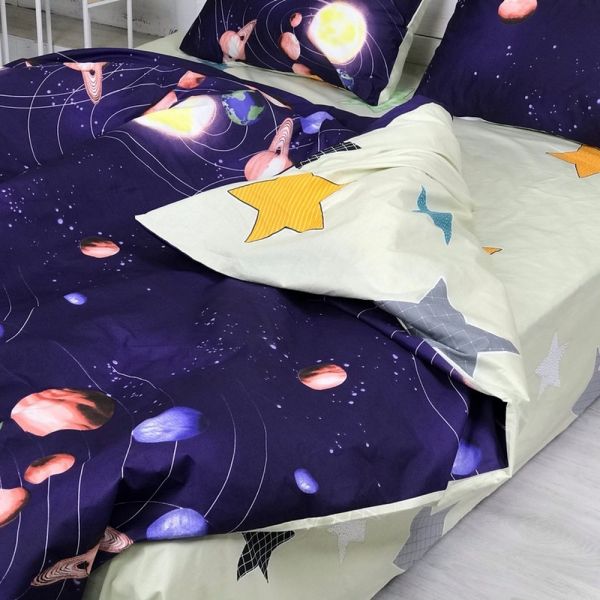 Подростковый комплект постельного белья, CT Премиум сатин. Planetarium