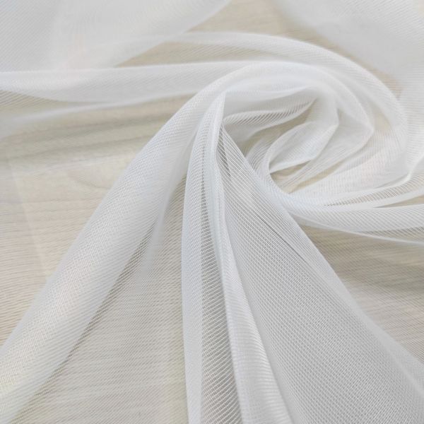 Белая микросетка, ткань для тюля RBN-Natural_7-01