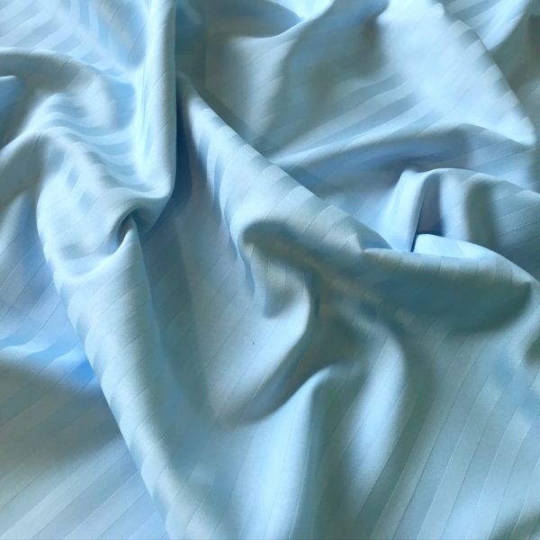 Полуторний комплект постільної білизни CT Stripe Satin TR (Страйп Сатин) блакитний
