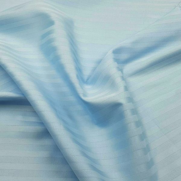 Комплект Евро постельного белья CT Stripe Satin TR (Страйп Сатин) голубой