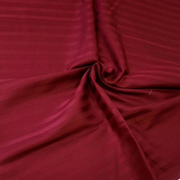 Полуторный комплект постельного белья CT Stripe Satin TR (Страйп Сатин) бордовый