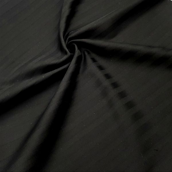 Семейный комплект постельного белья CT Stripe Satin TR (Страйп Сатин) чёрный