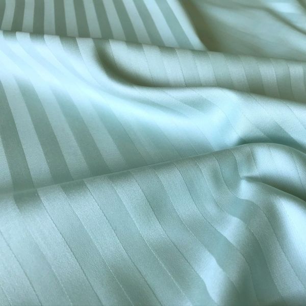 Полуторный комплект постельного белья CT Stripe Satin TR (Страйп Сатин) ментоловый