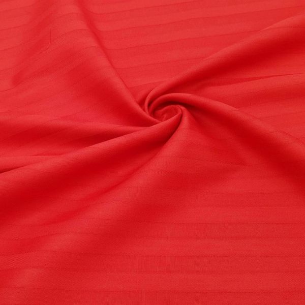 Комплект Євро постільної білизни CT Stripe Satin TR (Страйп Сатин) алий червоний