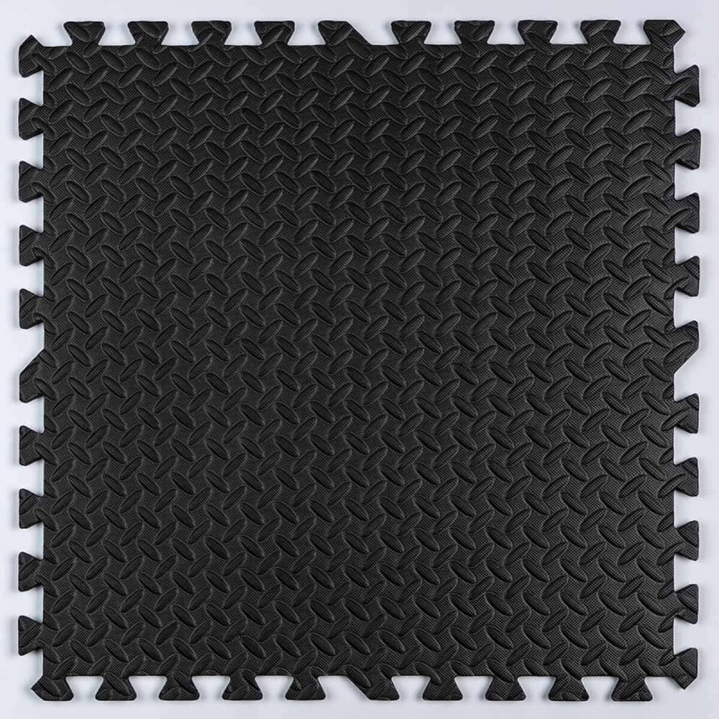 Пол пазл - модульное напольное покрытие черное 600x600x10мм (МР15) SW-00001169