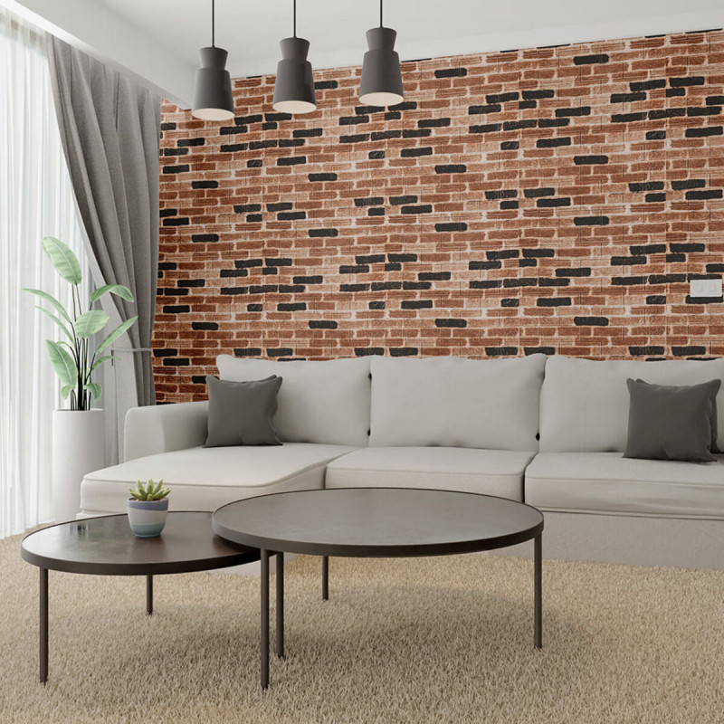Панель стеновая 3D (346-2) 700х770х2мм Классический кирпич SW-00001915