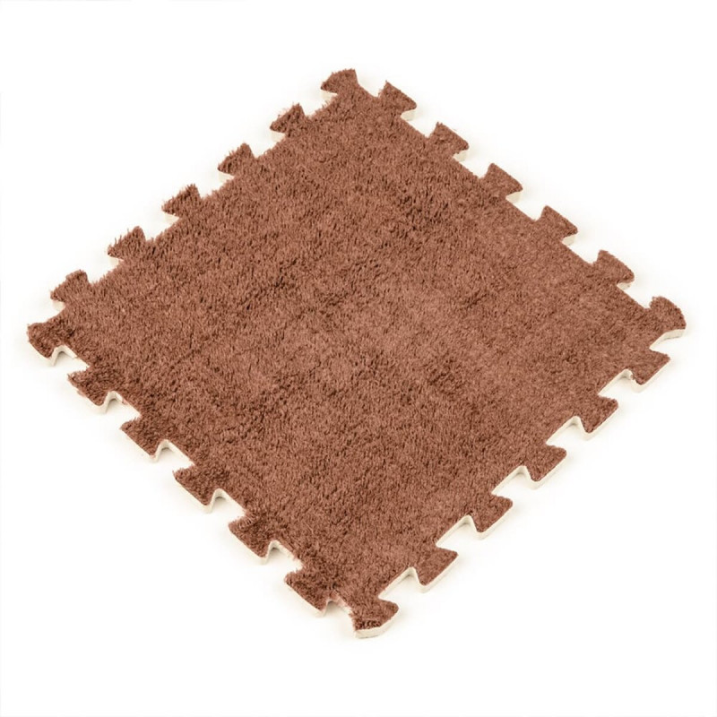 Пол-пазл плюшевый КОРИЧНЕВЫЙ 30*30*1cm (D) SW-00002082