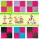Пол-пазл плюшевый РОЗОВЫЙ 30*30*1cm (D) SW-00002092