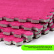 Пол-пазл плюшевый РОЗОВЫЙ 30*30*1cm (D) SW-00002092