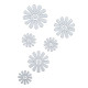 Зеркальный декор акриловый самоклеющийся Цветы серебро, 6шт (D) SW-00002519