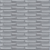 3D панель самоклеюча кладка 770х700х5мм Срібло (034) SW-00000217