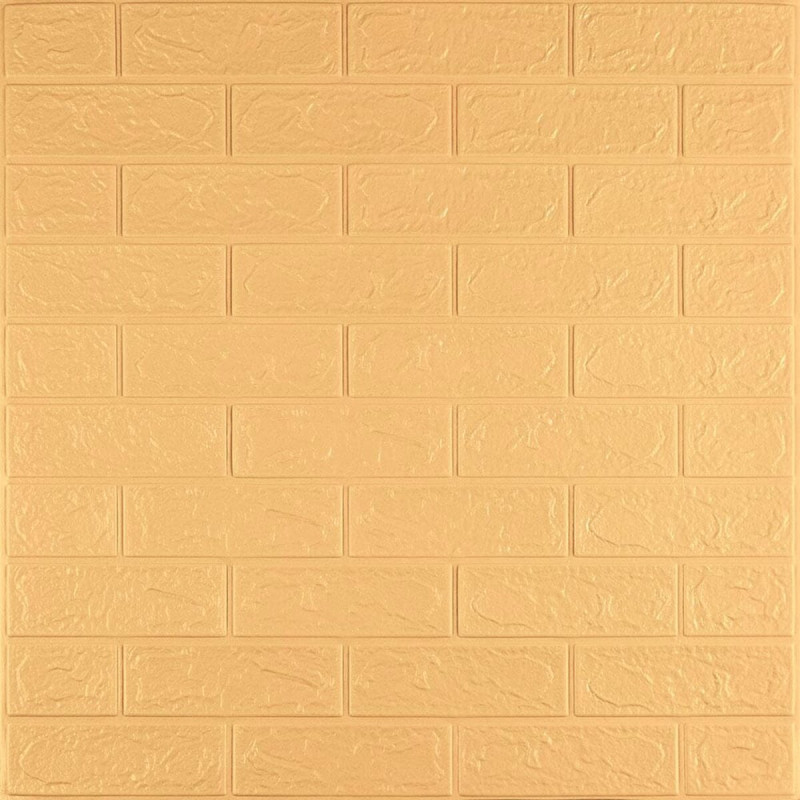 3D панель самоклеющаяся кирпич 700x770x3мм Желто - песочный (009-3) SW-00000229