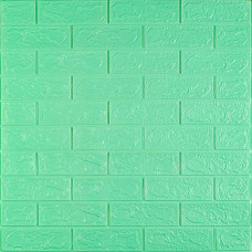 3D панель самоклеющаяся 700x770x3мм кирпич Мята (012-3) SW-00000233