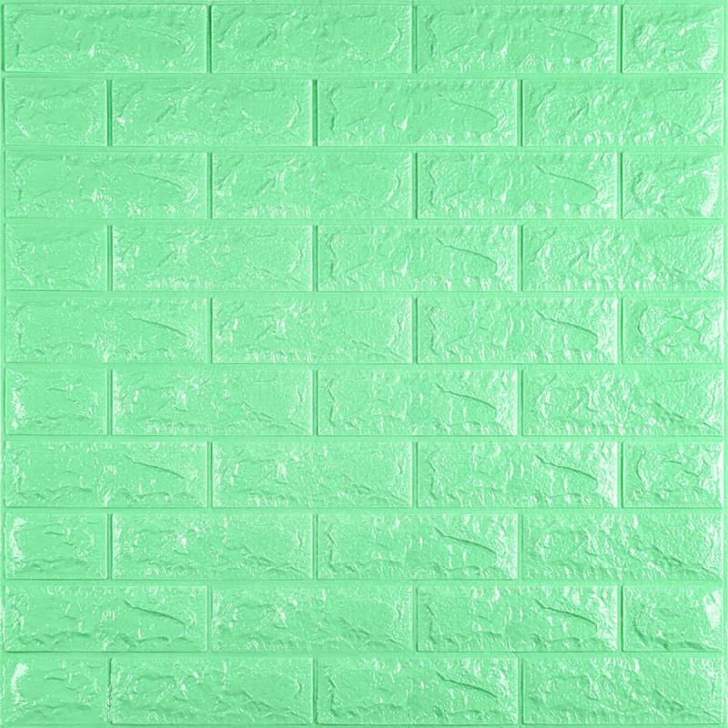 3D панель самоклеющаяся 700x770x7мм кирпич Мятный (012-7) SW-00000050