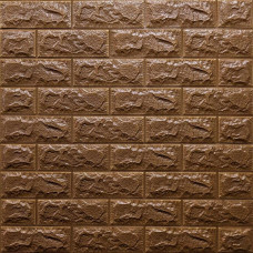 3D панель самоклеющаяся 700x770x7мм кирпич Коричневый (020-7) SW-00000053