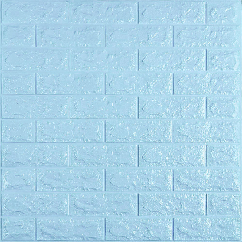 3D панель самоклеющаяся 700x770x7мм кирпич Голубой (005-7) SW-00000658
