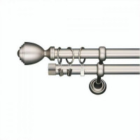 Карниз для штор кованый Палацио-2, гладкий, 25+25мм, сатин 160 см