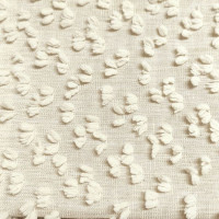 Буклированная кремовая ткань для штор Kemer (MIRTEKS, Турция)